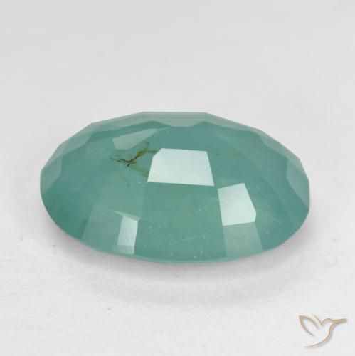 Grandidiérite Vert bleuté moyen naturelle ovale, 2.58 ct, SI