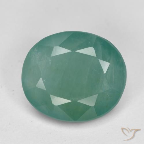 3.53ct Naturel Bleu vert moyen Grandidierite, ovale, SI