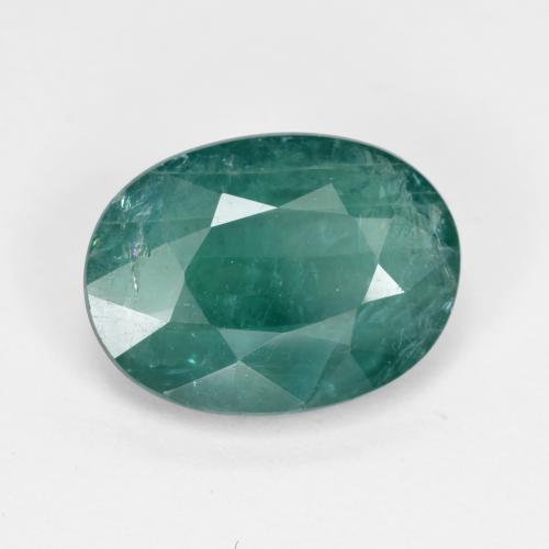 Grandidiérite bleu verdâtre naturelle coupe ovale, 2,53 ct, SI-I1