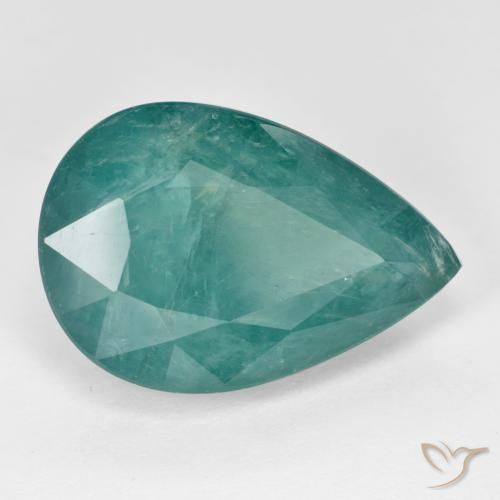 Grandidiérite Bleu vert naturelle En forme de poire, 10.02 ct, SI-I1