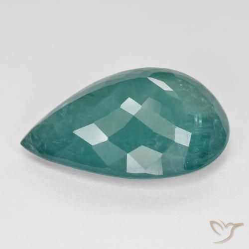 Grandidiérite Bleu vert naturelle En forme de poire, 10.02 ct, SI-I1