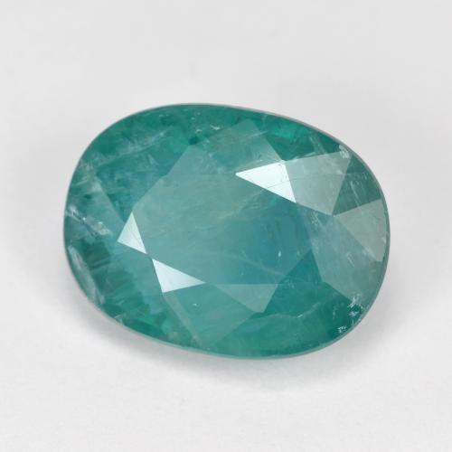 Grandidiérite Bleu vert naturelle Coupe ovale, 4.19 ct, SI-I1
