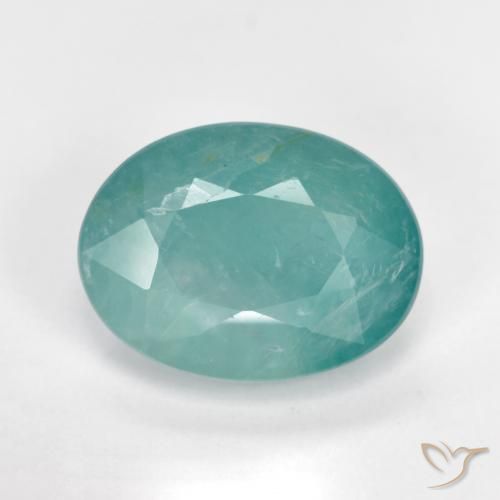 3.37ct Naturel Vert bleu Grandidierite, ovale, SI-I1