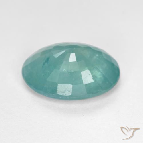 Grandidiérite Vert bleu naturelle ovale, 3.37 ct, SI-I1