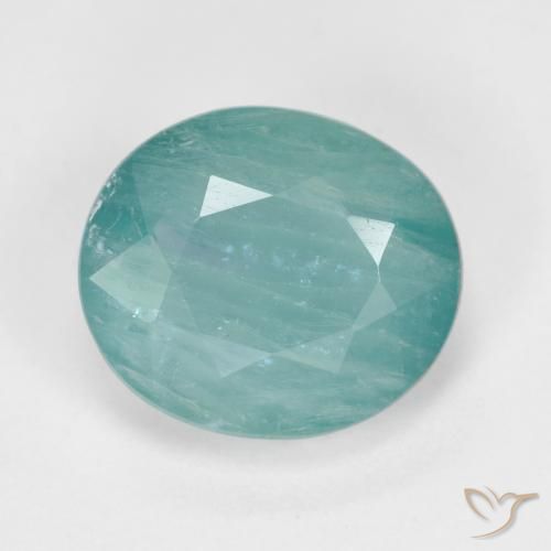 3.15ct Naturel Vert mousse de mer Grandidierite, ovale, SI-I1