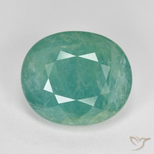 6.31ct Naturel Vert bleuté moyen Grandidierite, ovale, SI-I1