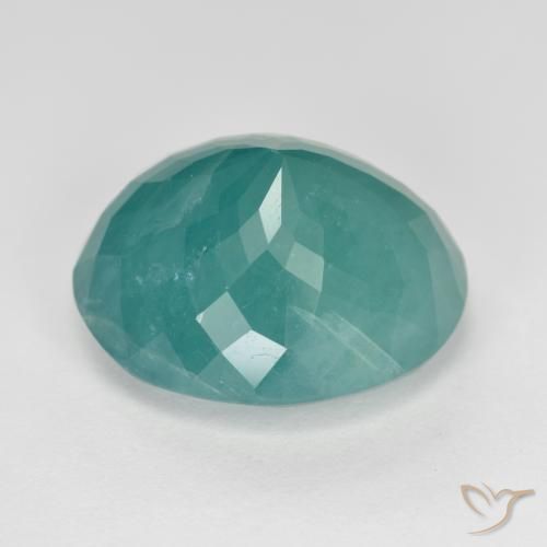 Grandidiérite Bleu vert moyen naturelle ovale, 8.89 ct, SI-I1