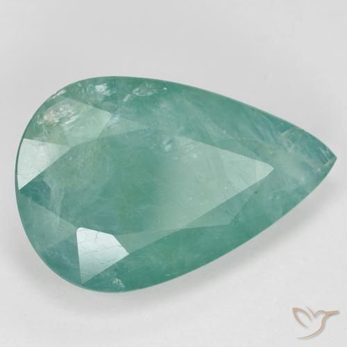 9.80ct Naturel Vert bleu pâle Grandidierite, En forme de poire, SI-I1