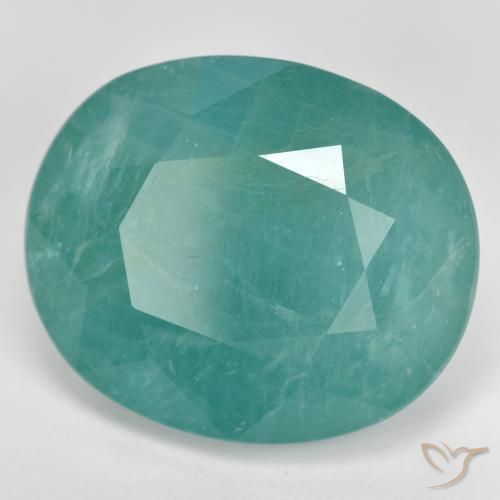 Grandidiérite Bleu verdâtre naturelle ovale, 14.98 ct, SI-I1