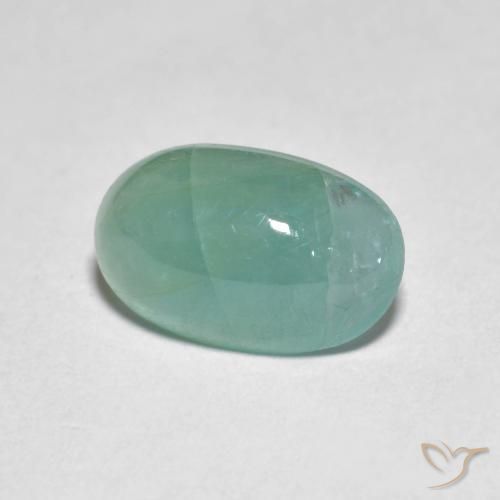 Grandidiérite Vert bleu clair naturelle ovale, 2.53 ct, Translucide