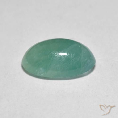 Grandidiérite Vert bleu clair naturelle ovale, 2.53 ct, Translucide