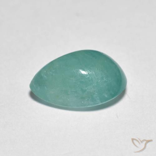 Grandidiérite Bleu vert moyen naturelle En forme de poire, 2.86 ct, Translucide