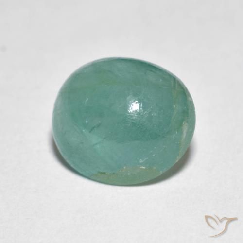Grandidiérite Bleu verdâtre naturelle ovale, 2.93 ct, Translucide
