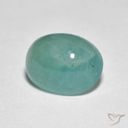 Grandidiérite Vert bleu naturelle ovale, 3.09 ct, Translucide