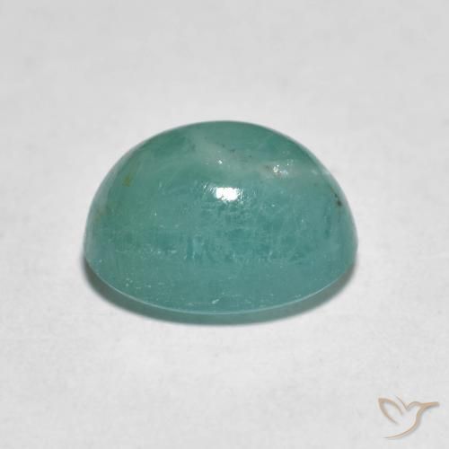 Grandidiérite Vert bleu naturelle ovale, 3.09 ct, Translucide