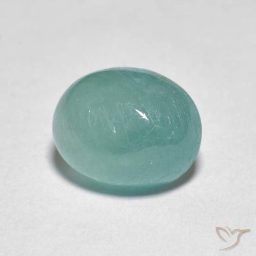 Grandidiérite Bleu vert naturelle ovale, 2.55 ct, Translucide