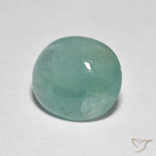 Grandidiérite Vert bleu clair naturelle ovale, 3.09 ct, Translucide