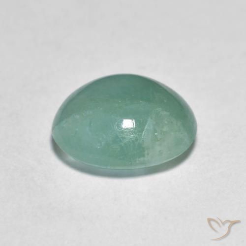 Grandidiérite Vert bleu clair naturelle ovale, 3.09 ct, Translucide