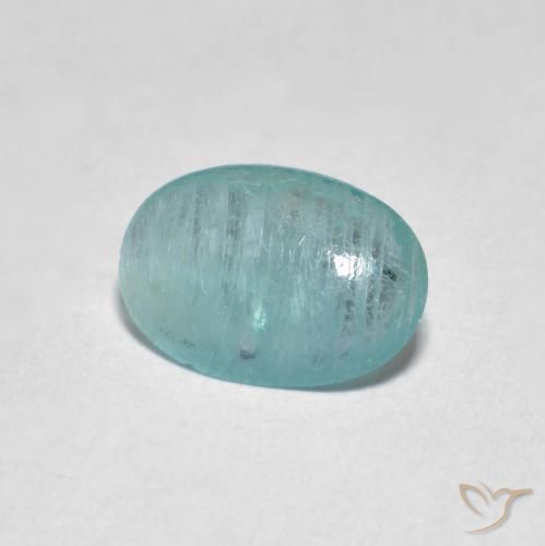 Grandidiérite Bleu vert moyen naturelle ovale, 1.15 ct, Transparent