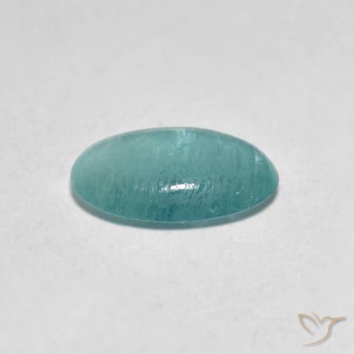 Grandidiérite Bleu vert moyen naturelle ovale, 1.15 ct, Transparent
