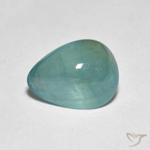 Grandidiérite Turquoise naturelle En forme de poire, 2.17 ct, Translucide