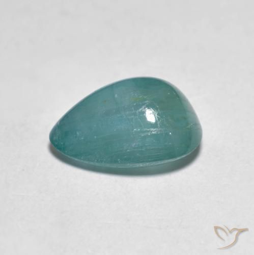 Grandidiérite Turquoise naturelle En forme de poire, 2.17 ct, Translucide