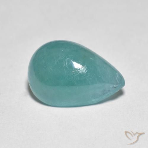 Grandidiérite bleu verdâtre naturelle en forme de poire, 3,53 ct, translucide