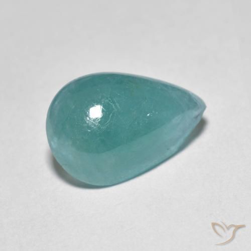 Grandidiérite bleu verdâtre naturelle en forme de poire, 3,53 ct, translucide