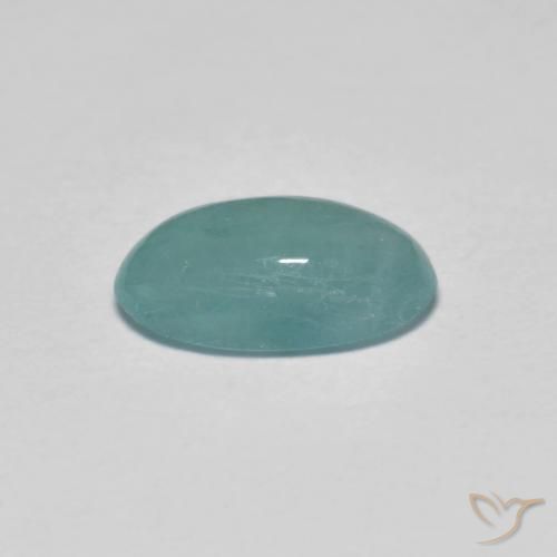 Grandidiérite Vert clair bleuâtre naturelle ovale, 1.07 ct, Translucide