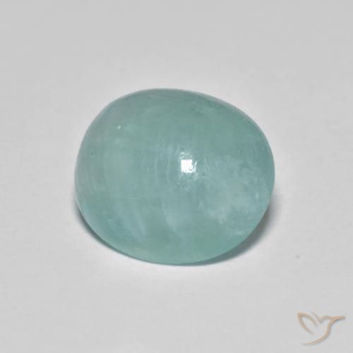 Grandidiérite Vert bleuâtre naturelle ovale, 2.53 ct, Translucide