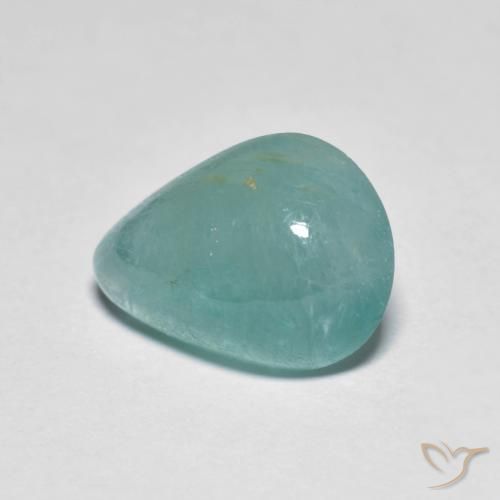 Grandidiérite Vert bleu pâle naturelle En forme de poire, 2.85 ct, Translucide