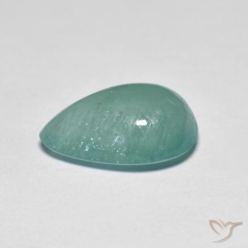 Grandidiérite Vert bleu pâle naturelle En forme de poire, 2.85 ct, Translucide