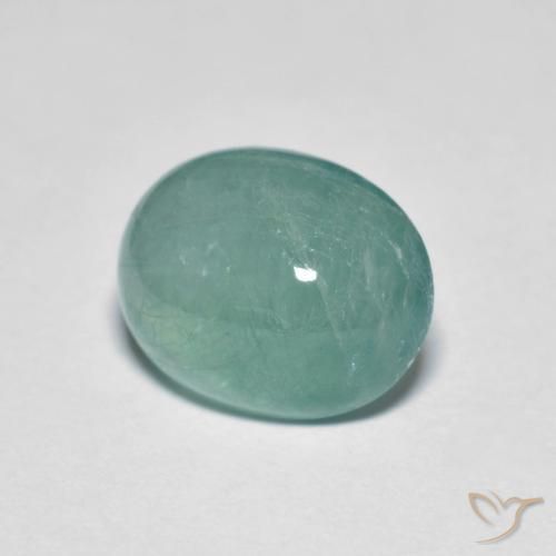 Grandidiérite Vert clair bleuâtre naturelle ovale, 2.88 ct, Translucide