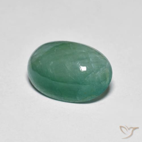 Grandidiérite Bleu verdâtre naturelle ovale, 2.86 ct, Translucide