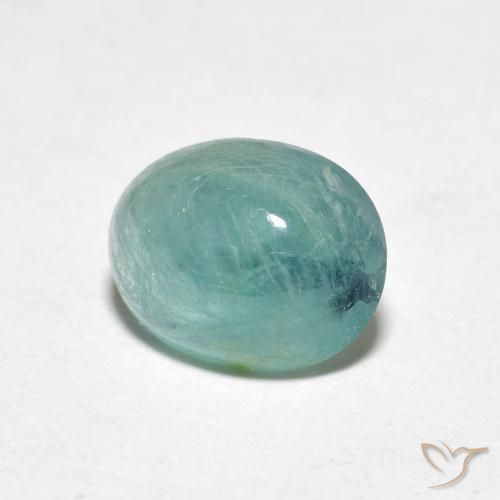 Grandidiérite Bleu vert naturelle ovale, 1.96 ct, Translucide