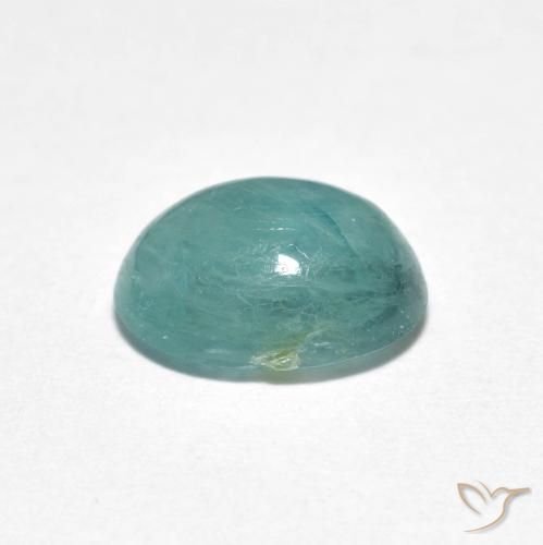 Grandidiérite Bleu vert naturelle ovale, 1.96 ct, Translucide