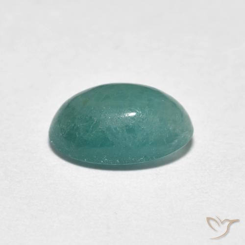 Grandidiérite Vert bleu clair naturelle ovale, 1.64 ct, Translucide