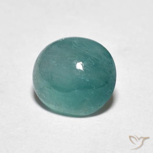 Grandidiérite Bleu vert moyen naturelle ovale, 1.21 ct, Translucide