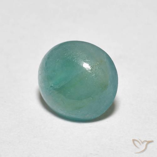 Grandidiérite Bleu vert moyen naturelle ovale, 1.09 ct, Translucide