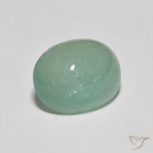 Grandidiérite Vert bleu naturelle ovale, 3.37 ct, Translucide
