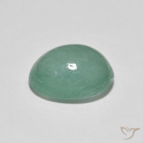 Grandidiérite Vert bleu naturelle ovale, 3.37 ct, Translucide