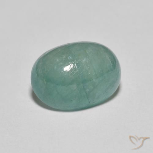 Grandidiérite Vert clair bleuâtre naturelle ovale, 2.98 ct, Translucide