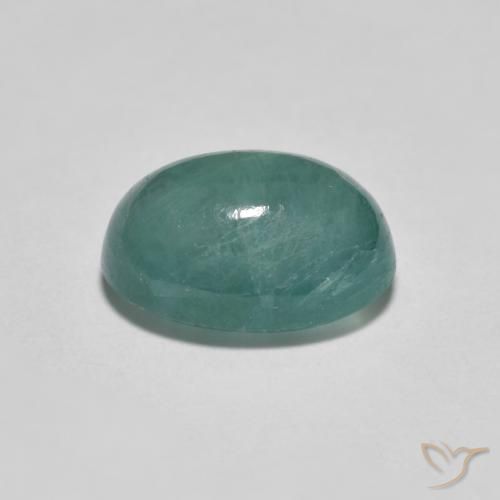 Grandidiérite Vert clair bleuâtre naturelle ovale, 2.98 ct, Translucide