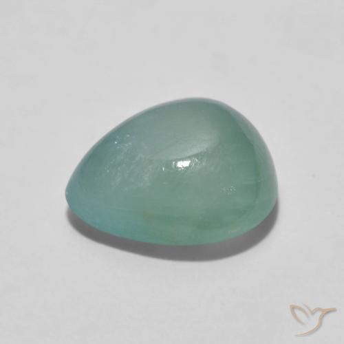 Grandidiérite Vert clair bleuâtre naturelle En forme de poire, 2.09 ct, Translucide