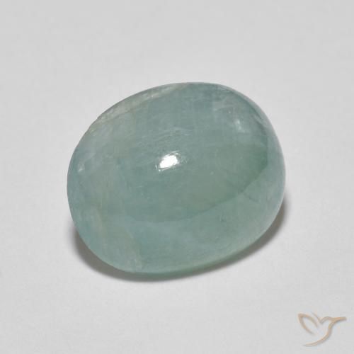 Grandidiérite Vert bleu naturelle ovale, 4.21 ct, Translucide