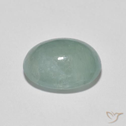Grandidiérite Vert bleu naturelle ovale, 4.21 ct, Translucide