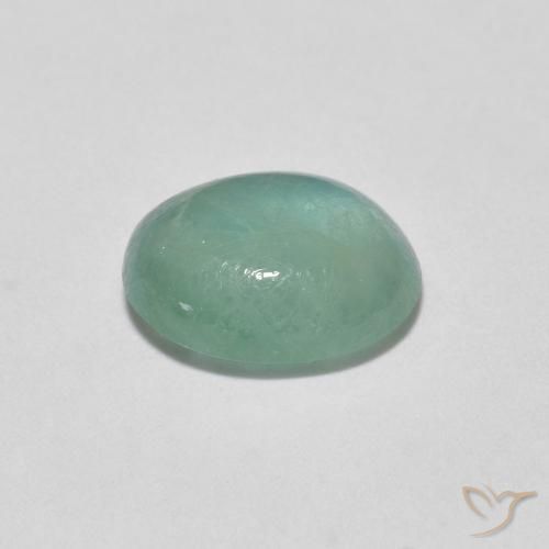 Grandidiérite Vert bleu naturelle ovale, 1.40 ct, Translucide