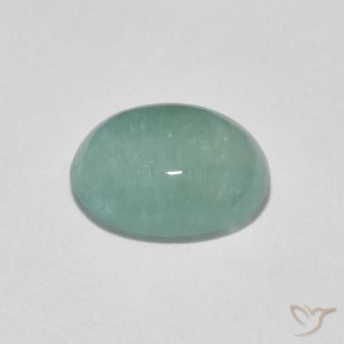 Grandidiérite Turquoise pale naturelle ovale, 1.64 ct, Translucide