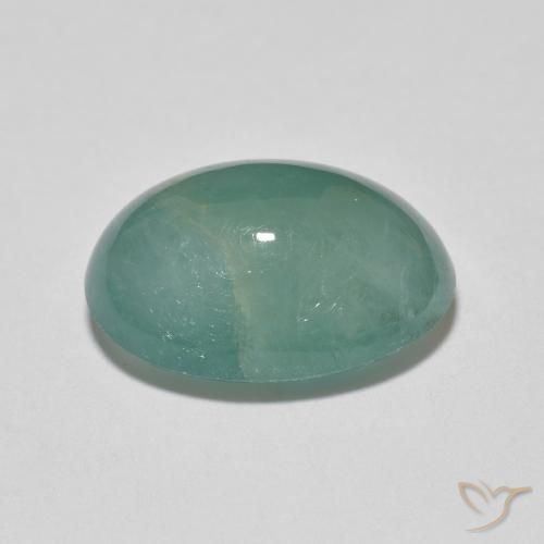 Grandidiérite Vert bleuâtre naturelle ovale, 8.02 ct, Translucide