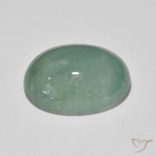 Grandidiérite Bleu vert léger naturelle ovale, 8.65 ct, Translucide